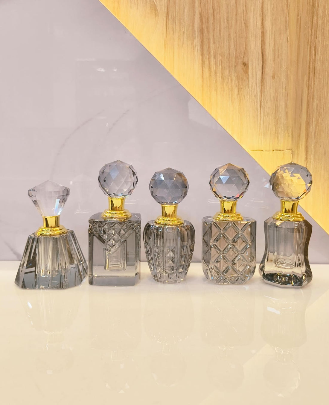 Empty Fancy Crystal Attar bottel 12ml - Modle No 906-BLK