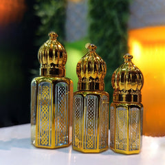 3,6,12ml Empty fancy Golden Attar bottle - Modle No 720
