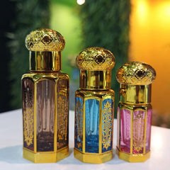 3,6,12ml Empty fancy Golden Attar bottle - Modle No 750