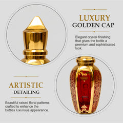 Empty Fancy Golden Perfume Bottel 30,50ml- Modle No 270