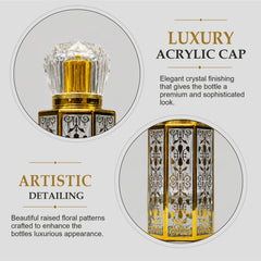 Empty Fancy Golden Perfume Bottel 50ml- Modle No 325