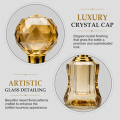 Empty Fancy Crystal Attar Bottel 12ml- Modle 906,B Golden