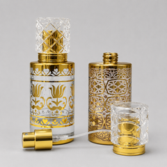 Empty Fancy Golden Perfume Bottel 50ml- Modle No 335