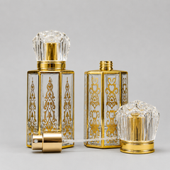 Empty Fancy Golden Perfume Bottel 50ml- Modle No 346