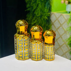 3,6,12ml Empty fancy Golden Attar bottle - Modle No 715.
