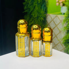 3,6,12ml Empty fancy Golden Attar bottle - Modle No 720.
