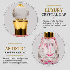 Empty Fancy Crystal Attar Bottel 3ml- Modle 910