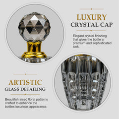 Empty Fancy Crystal Attar Bottel 12ml- Modle 906,B Black