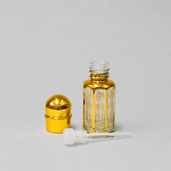 Empty Fancy Golden Attar Bottel 3,6,12ml- Modle No 725