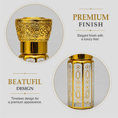 Empty Fancy Golden Attar Bottel 3,6,12ml- Modle No 760
