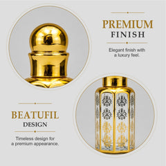 Empty Fancy Golden Attar Bottel 3,6,12ml- Modle No 740